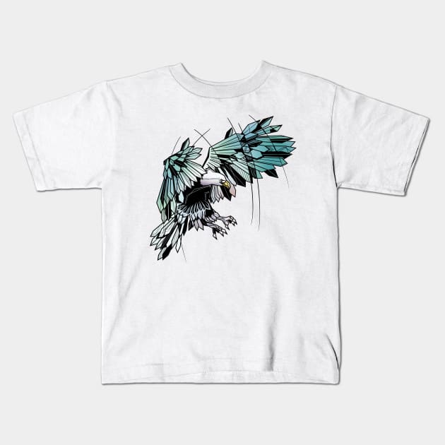 Geometric eagle Kids T-Shirt by mailboxdisco